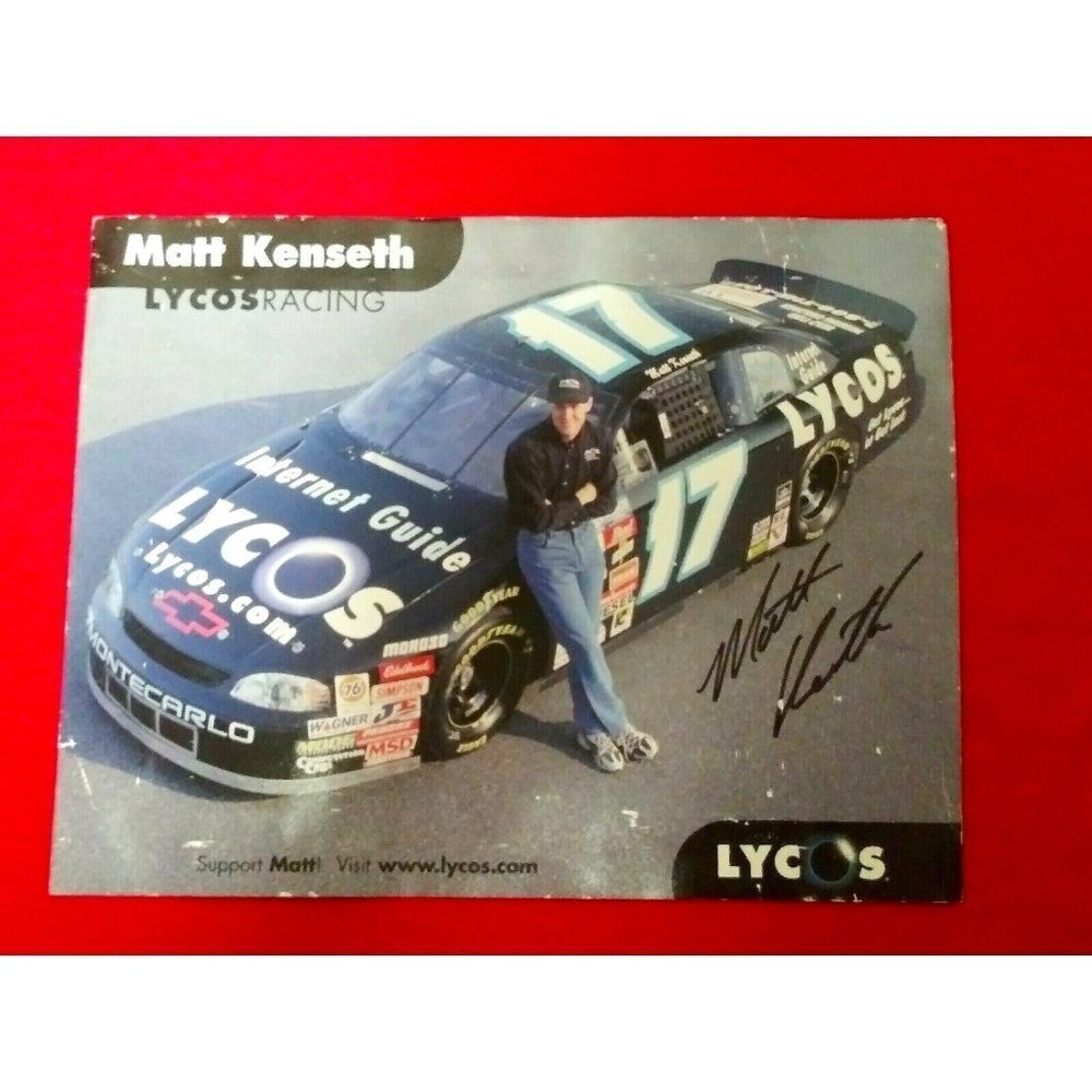NASCAR Matt Kenseth Autographed Picture 8.5" x 10&7/8" LYCOS RACING — No COA